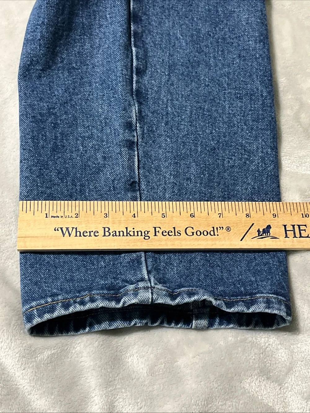 Wrangler Rugged Wear Jeans Mens 44x32 Blue Relaxed Fit Denim Classic 5 Pocket